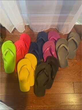 Colorful Assorted Flip Flops - Neon to Neutral